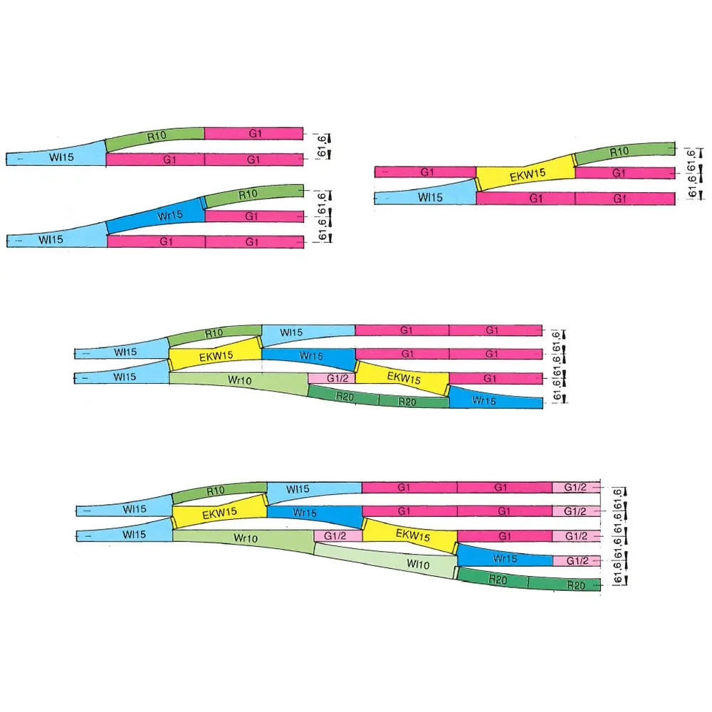 Rail Droit | G1 230 mm ROCO LINE 42510 | HO 1/87 - Code 83